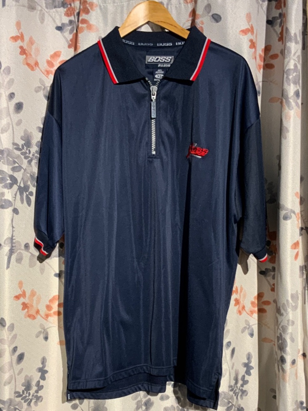 BOSS Navy Polo with Red Trim Men’s Size XL